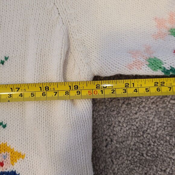 Vintage Hand Knit Sweater Grandma Cottage Core Size Small Easter ABCs Teacher - Picture 10 of 10